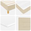 vidaXL Boxspringbed met matras Cr&egrave;me 200 x 80 cm Polyester