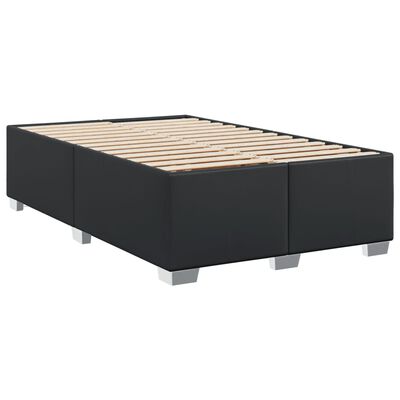 vidaXL Boxspring met matras kunstleer zwart 120x200 cm