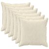 vidaXL Kussensloop 6 st HOUTEN Cr&egrave;mekleurig 55 x 55 cm