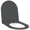 vidaXL Toiletzitting Antraciet 47 x 36 x 3,4 cm Duroplast
