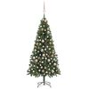 vidaXL Kunstkerstboom met verlichting kerstballen dennenappels 180 cm