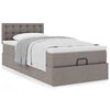vidaXL Ottoman bed met matras 90x190cm stof taupe