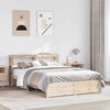 vidaXL Bedframe met hoofdbord massief grenenhout 140x190 cm
