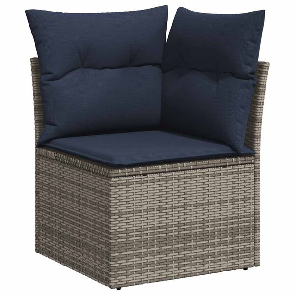 vidaXL 8-delige Loungeset met kussens poly rattan acacia bruin