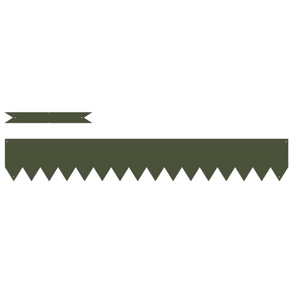 vidaXL Tuinrand 20 pcs Olijf Groen 100 x 0.05 x 20 cm