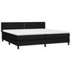 vidaXL Boxspring met matras stof zwart 200x200 cm