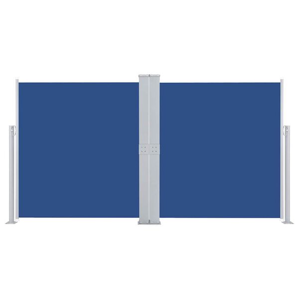vidaXL Windscherm uittrekbaar 140x600 cm blauw