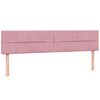 vidaXL Boxspring met matras fluweel roze 180x220 cm