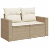 vidaXL 6-delige Loungeset met kussens poly rattan beige