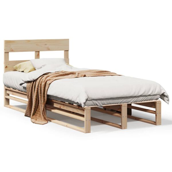 vidaXL Bedframe zonder matras massief grenenhout 90x190 cm