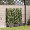 vidaXL Tuin Bloempot 3 pcs Bruin Staal