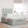 vidaXL Ottoman bed met matrassen en LED's 120x200cm fluweel lichtgrijs