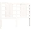vidaXL Bedframe met hoofdbord massief hout wit