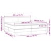 vidaXL Boxspring met matras en LED fluweel donkergrijs 200x200 cm