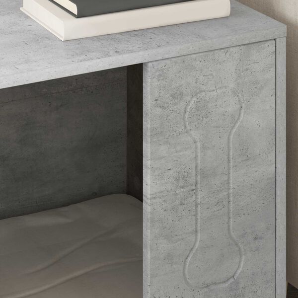 vidaXL Hondenhuis Beton 44 x 42 x 49 cm Bewerkt hout