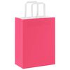 vidaXL Papieren zakken 250 st met hengsels 21x11x28 cm roze