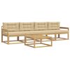 vidaXL Buiten bankenset 4 st Wit en Beige