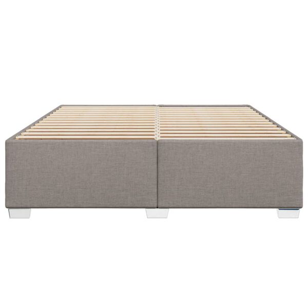 vidaXL Bedframe zonder matras stof taupe 180x200 cm