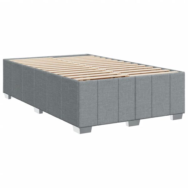 vidaXL Bedframe zonder matras 120x200 cm stof lichtgrijs