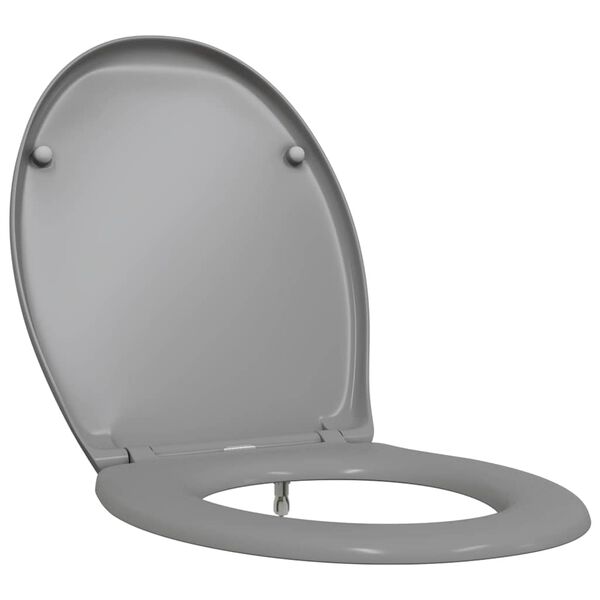 vidaXL Toiletzitting Grijs 47 x 37 x 4 cm Duroplast