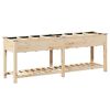 vidaXL Plantenbak Beige 203,5 x 53 x 76,5 cm Massief Vurenhout