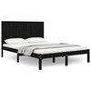 vidaXL Bedframe massief grenenhout zwart 140x200 cm
