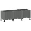 vidaXL Tuinschaal met wielen Lichtgrijs 120 x 40 x 44 cm PP