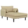 vidaXL Grote chaise longue Grijs groen Katoenen stof