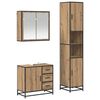 vidaXL Badkamermeubelset 3 st Artisan Eiken Bewerkt hout