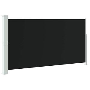 vidaXL Wind-/zonnescherm uittrekbaar 160x300 cm zwart