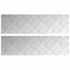 vidaXL Trapmatten 2 st 70 x 20 cm Zilver Aluminium Rechthoekig