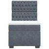 vidaXL Boxspring met matras fluweel donkergrijs 90x190 cm