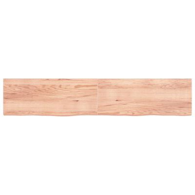 vidaXL Tafelblad 200x40x(2-4)cm behandeld massief eikenhout lichtbruin