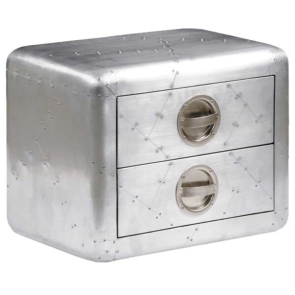 vidaXL Bijzettafel met 2 lades in vintage luchtvaartstijl