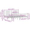 vidaXL Bedframe met hoofdbord massief hout grijs 200x200 cm