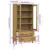 vidaXL Boekenkast met metalen poten OSLO 85x35x172,5 cm hout bruin