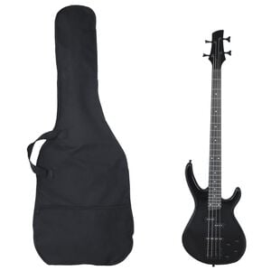 vidaXL Basgitaar voor beginners elektrisch met tas 4/4 46" zwart