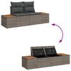 vidaXL Tuin Sofa Set met kussen met opslag 5 pcs Grijs Poly riet