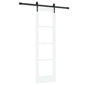 vidaXL Schuifdeur ORKDAL 61 x 198,5 cm Massief grenenhout en glas Wit