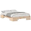 vidaXL Bedframe met opslag Bruin 120 x 200 cm Massief grenenhout
