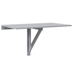 vidaXL Wandtafel inklapbaar 100x60x56 cm bewerkt hout grijs sonoma