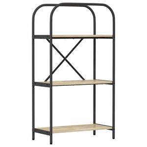 vidaXL Boekenkast 3-laags 60 x 30 x 109 cm Bewerkt hout Sonoma Eiken