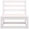 vidaXL 5-delige Loungeset massief grenenhout wit