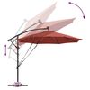 vidaXL Cantilever Banana Parasol Terracotta 294 x 294 x 248 cm