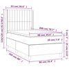 vidaXL Boxspring met matras stof lichtgrijs 90x200 cm