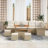 vidaXL Tuin Sofa Set met kussen met opslag 10 pcs Beige en Cr&egrave;me