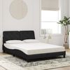 vidaXL Bed met matras fluweel zwart 140x190 cm