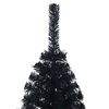vidaXL Kunstmatig Voorverlicht Kerstboom met 150 LED Zwart 120 cm PVC