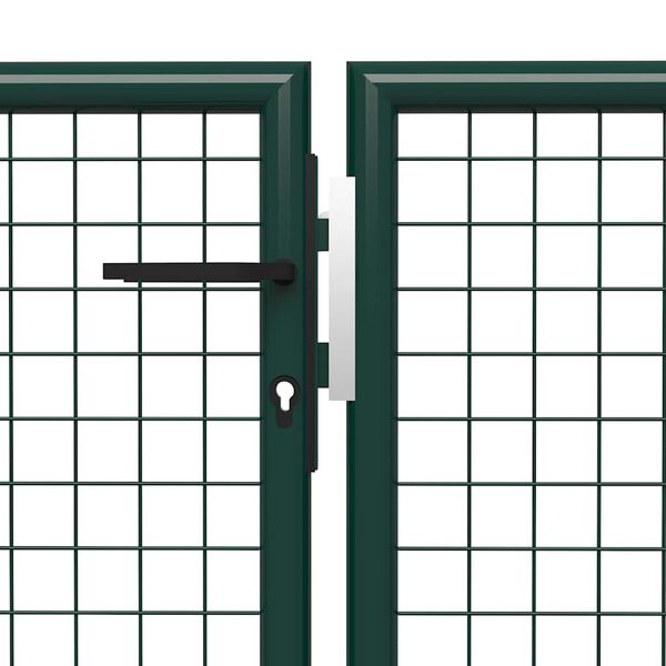 vidaXL Tuinpoort staal 500x75 cm groen