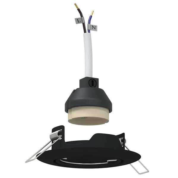 vidaXL Spotlights met schijnwerpers 6 pcs Zwart 9 x 9 cm Metaal